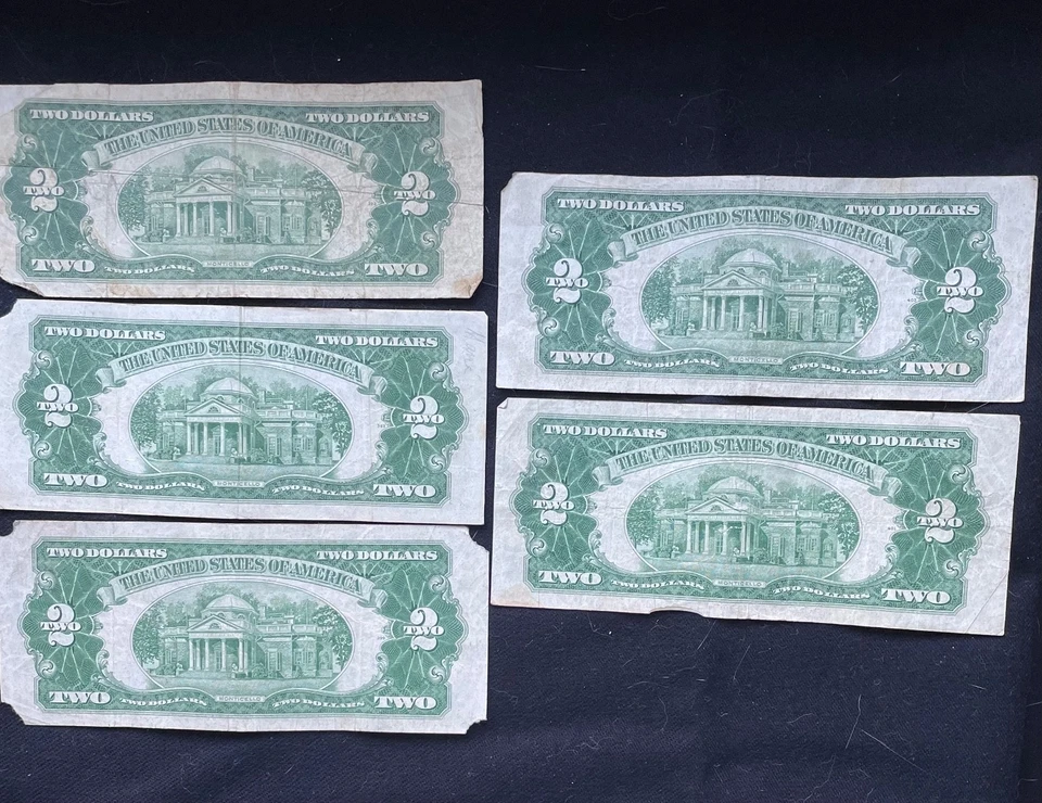 Five 1953 Two Dollar Bills - Image 4 of 4
