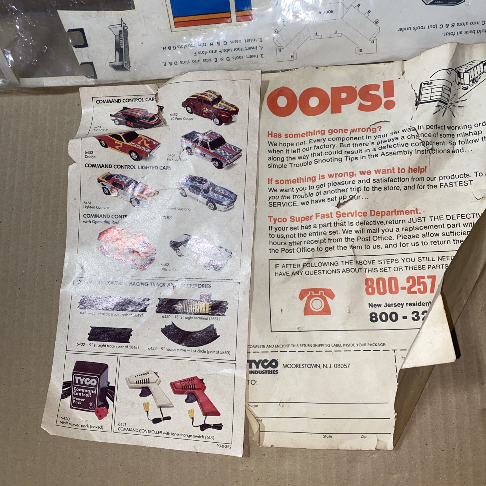 TYCOPRO Electric Racing System 8 Curved 12 Straight Only Three Cars - Untested