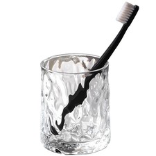 Toothbrush Holders for Bathrooms,Clear Glass Toothbrush and Toothpaste Holder...