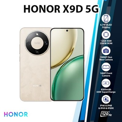 HONOR X9d 5G Android Cell Phone (12GB+256GB/GOLD/Dual SIM/Octa Core/Unlocked)