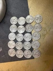 ROLL OF 20 WALKING  LIBERTY HALF DOLLARS 90% SILVER - 1918 - 1944- Some Mint Mar