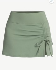 NWT Time And Tru Mid-Rise Swim Skirt Bottoms Women s 3X Olive Green