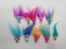 Dreamworks Trolls Mini Figures Toys Lot of  10 Tiny Troll Figures