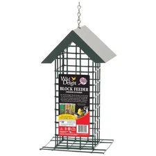 Wild Delight 388470 Rust-Resist Vinyl-Coated Wire Outdoor Birds Block Feeder
