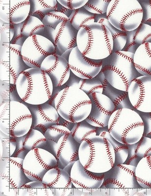 Baseball Baseballs Packed 2159 Timeless Durable Cotton Fabric