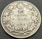 1933 Canada Silver 25-Cent Quarter - 80% Silver King George V