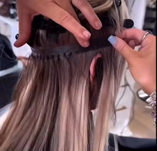 invisible Straight Double Drawn Hole Weft 100 Virgin Human Hair Extension 100g