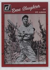 2023 Panini Donruss Retro 1990 Holo Red 455/2023 Enos Slaughter #279 HOF 02v3