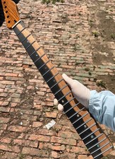AAAAA Ebony Jumbo Stainless steel 22fret Roasted Flame Maple Guitar Neck Satin