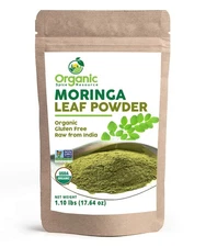Organic Moringa Powder - 1.10 lbs (17.64 oz) | USDA Organics, Non-GMO, Kosher...
