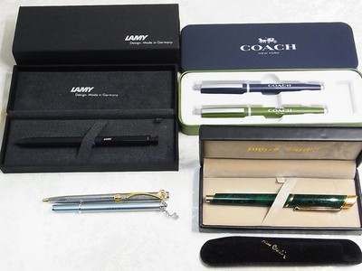 Lamy Mikimoto COACH Pierre Cardin Ballpoint Fountain Pen 6pcs 3 Boxes set