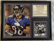 Dennis Pitta Framed Photo With Stat line Baltimore Ravens - 14x11