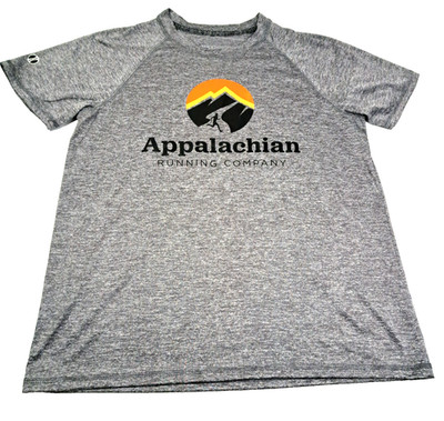 Appalachian Running Company T-shirt Women's L Graphic Design Dri Fit Gray