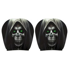2x Halloween Headrest Cover Prank Horror Creepy Car Decor Seat Protector Scary