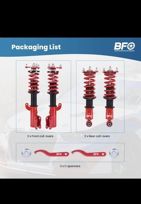 Complete Coilovers Shocks Absorbers For Mitsubishi Lancer & Ralliart 2008-2016