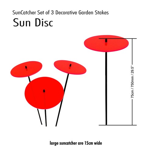 "Grande set di 3 ""Dischi solari"" ornamentali decorazione giardino" - Foto 22 di 30
