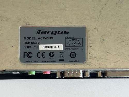 Targus ACP45US Docking Station Digital Audio - No Power Adapter - Picture 9 of 9