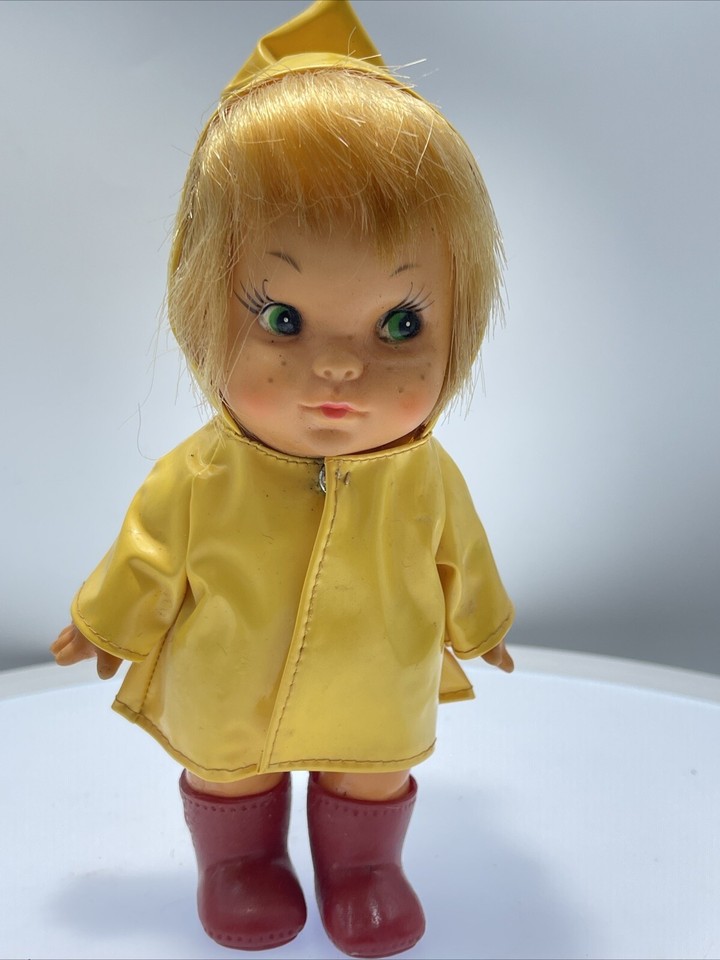 Vintage Remco Rainy Day Blonde Hair Girl Doll 7” Made In Japan eBay