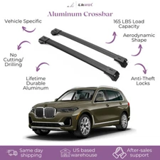 ERKUL Roof Rack Cross Bars Fits BMW X7 2019-2026 Fits Raised Rails Black