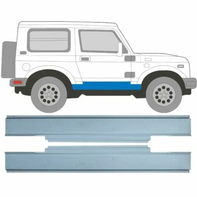 SUZUKI SAMURAI 1981-1998 2x Tôle de Réparation de Seuil / Paire - Photo 1/2