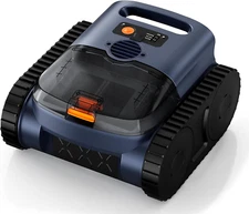 Cordless Pool Vacuum for Inground Pools: Robotic Pool Cleaner with Floor/Wall Cl