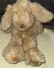 Vintage American Wego Beige Puppy Dog Plush Shaggy Floppy Peach Ears 13 Sitting