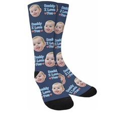 Personalised Socks Birthday Photo Socks Father Novelty Gift Add Any Photo  Text