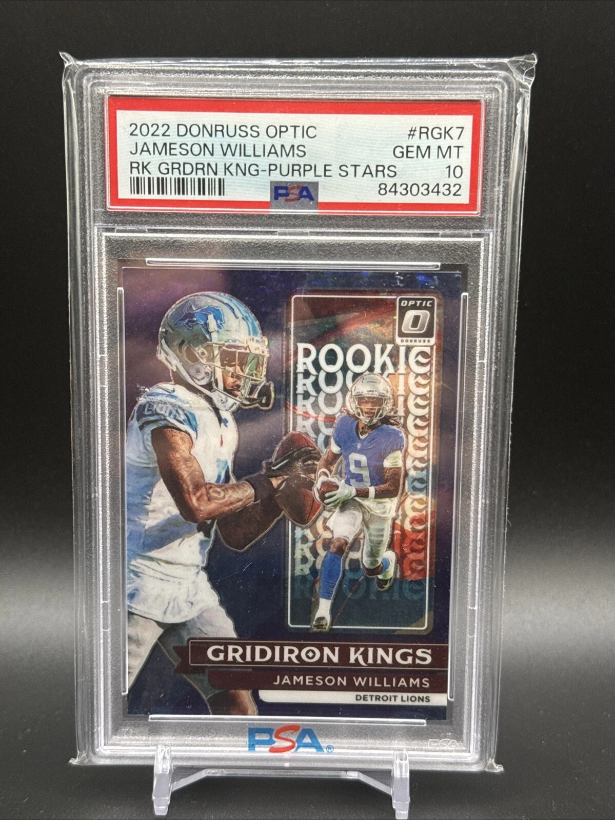 Jameson Williams Panini Donruss Optic Rookie Gridiron Kings #RGK7 Purple Stars
