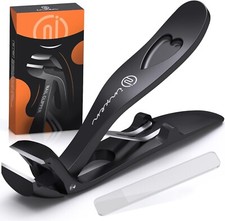 Toenail Clippers for Thick Nails - Angled Head, Wide Jaw, Ergonomic Long Hand...