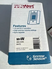 System Sensor MHW SpectrAlert Advance 12/24V Mini-Horn - White