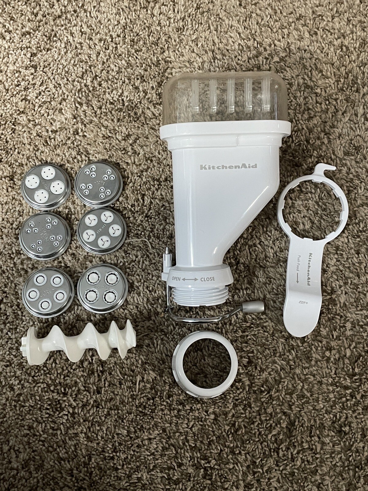 KitchenAid Gourmet Pasta Press Attachment Fusilli, Bucatini, Rigatoni