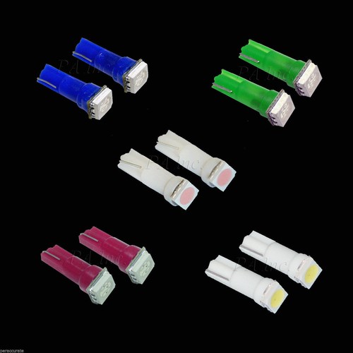 10x T5 74 73 5050SMD 3 Chips Purple Wedge LED Car Dahboard Bulb Lights P3 - Bild 3 von 4