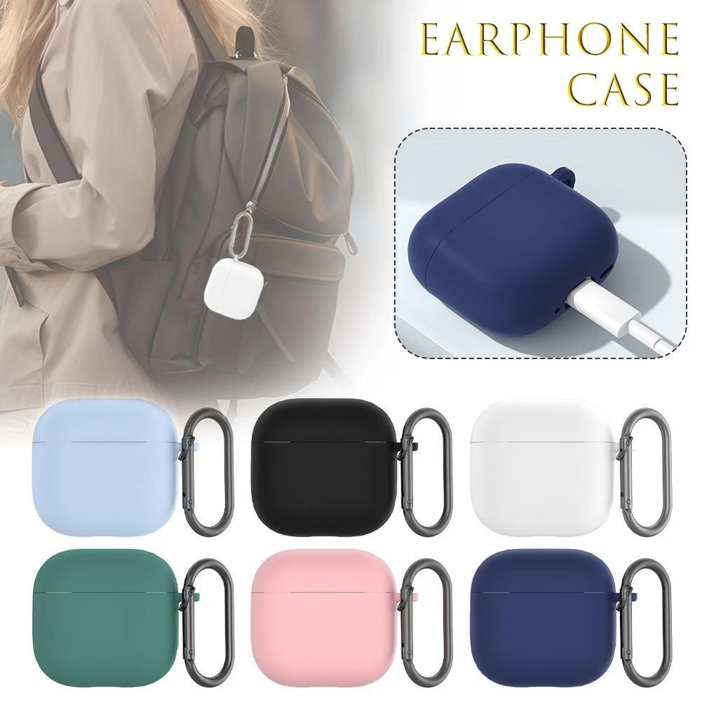 For Airpods 4 2024 Conjoined Silicone Protective Skin Shockproof Soft Cover Case