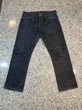 Raw Japan 14.5 Oz Selvedge Denim UB 201 Rigid Indigo Hidden Rivet Jeans 32