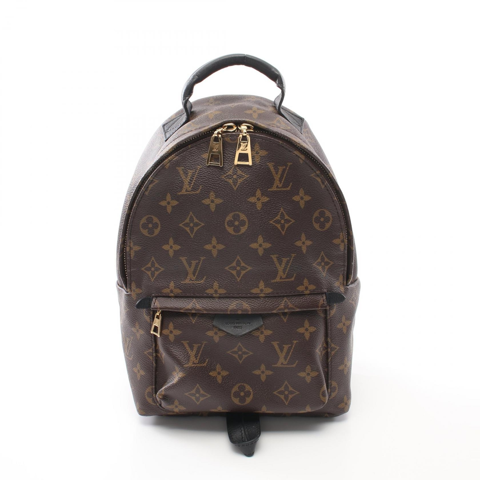 LOUIS VUITTON Monogram Palm Springs Backpack PM Brown Black Pre-Owned M44871