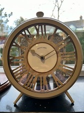 Greige Mantel Clock - Neutral Centrepiece Mantelpiece Home Decor Fireplace