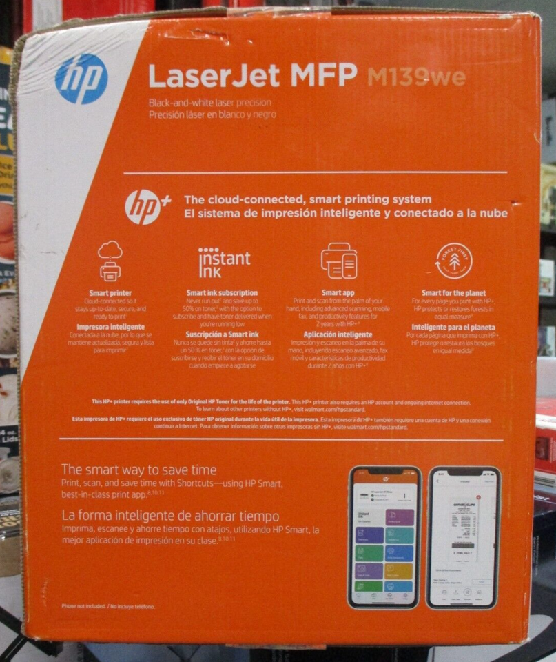 HP LaserJet MFP M139we Wireless Smart AllinOne Printer White BRAND