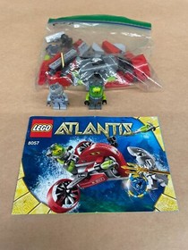 LEGO Atlantis 8057 Wreck Raider 2 Minifigures 64 Pieces No Box Pre-Owned