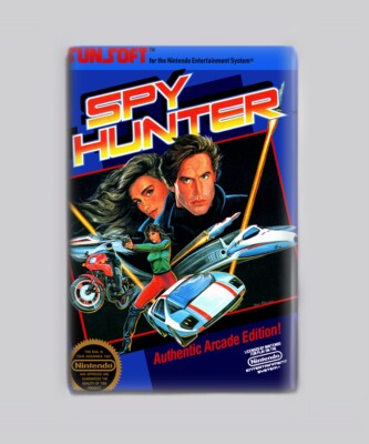 SPY HUNTER - 2''x3'' FRIDGE MAGNET (nintendo nes game box art retro 80s)