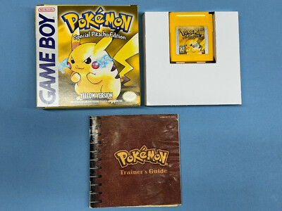 Pokemon Yellow Version CIB 2nd Print Game Boy Complete Box Nintendo  Authentic