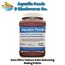 2mm Ultra-Intense Color Enhancing SINKING Pellets, ALL Cichlids & Tropical. JAR