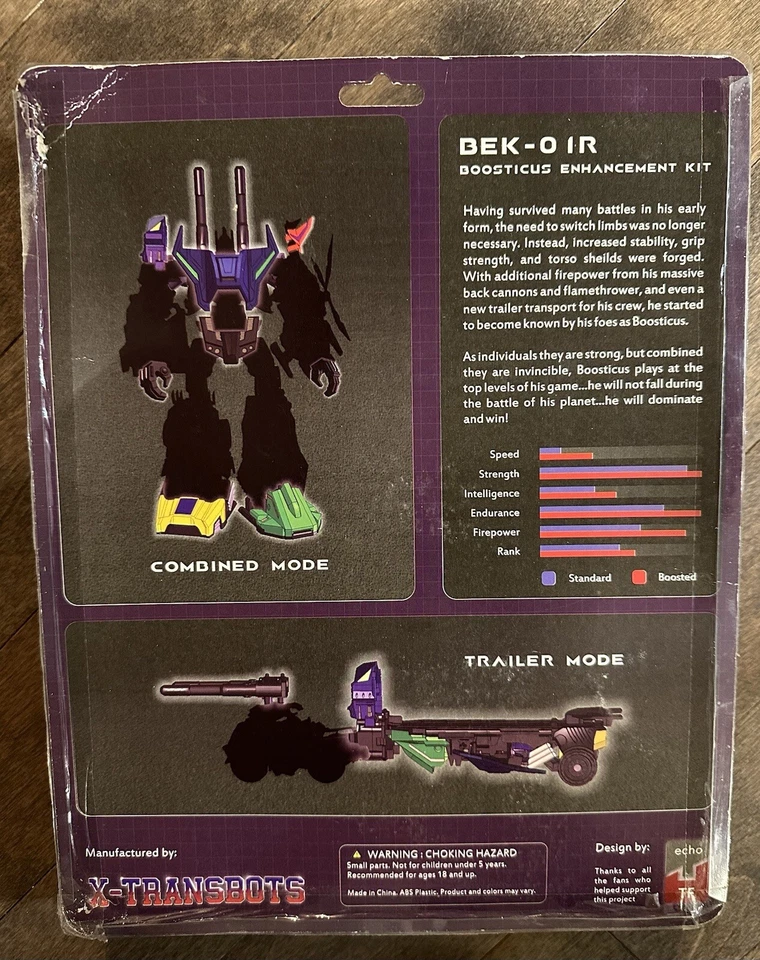 X-Transbots BEK-01R Boosticus Enhancement Kit BLACK Upgrade Bruticus Combiner - Image 2 of 2