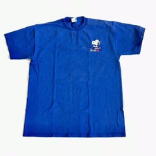 Vintage Camp Snoopy Cedar Point Men’s Blue T Shirt Size Large Made in USA