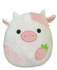 Lot of 5 Plush Toy Animal 8" New Strawberry Cow Stuffed Animal Plush Pillow Soft