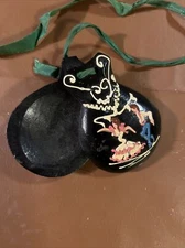 Vintage Black wooden Wood castanets