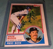 Wade Boggs Boston Red Sox Signed 1983 Topps Rookie Card JSA LML B
