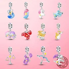 LAZA 26 constellation 925 Sterling Silver Luminous Charm CZ Fit Women Bracelet