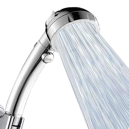 Handheld Shower Head, High Pressure Shower Head With Shut Off Button, Detacha...