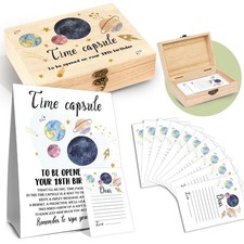 Planet Memory Time Capsule, 50 Planet Cards and 1 Time Capsule Box, Baby Show...