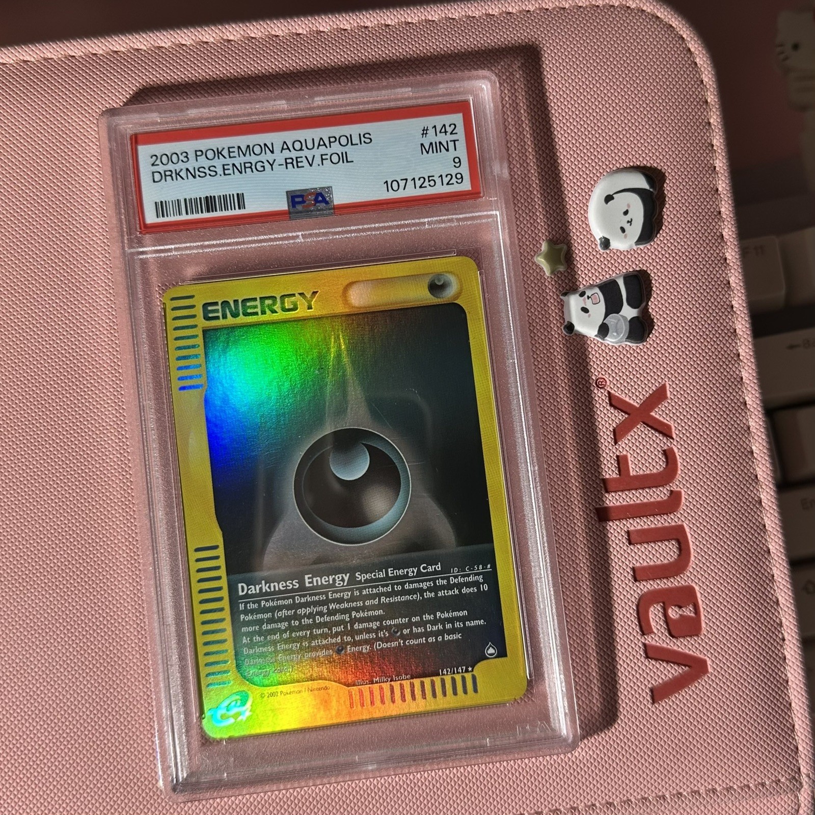 Pokemon Darkness Energy Aquapolis Reverse Holo Rare #142 PSA 9